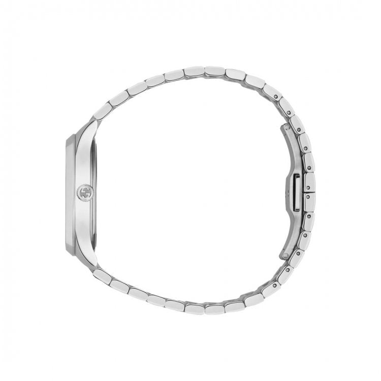  Shop Authentic Gucci G Timeless Quartz Gold Dial Silver Steel Strap Watch for Women - YA1265035 - Luxxuri