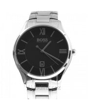  Shop Authentic Hugo Boss Governer Black Dial Silver Steel Strap Watch for Men - 1513488 - Luxxuri
