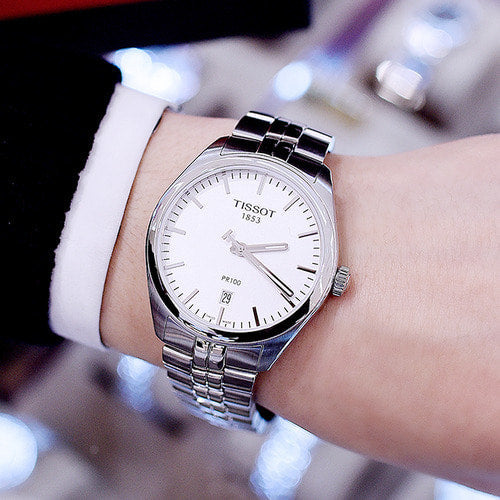  Shop Authentic Tissot PR 100 Quartz White Dial Silver Steel Strap Watch For Women - T101.410.11.031.00 - Luxxuri