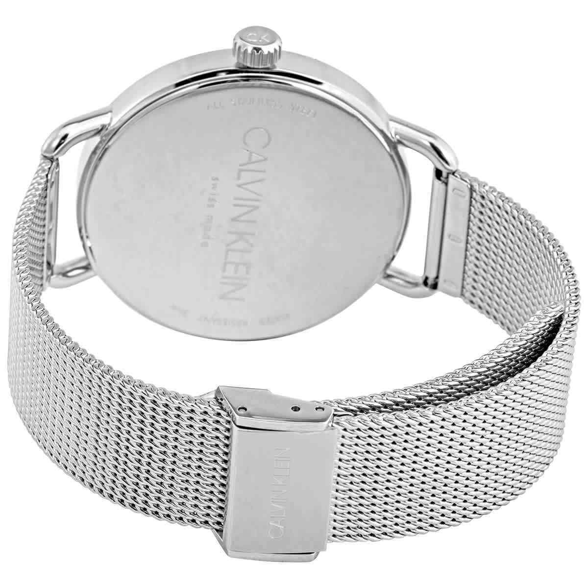  Shop Authentic Calvin Klein Even White Dial Silver Mesh Bracelet Watch for Women - K7B23126 - Luxxuri