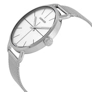  Shop Authentic Calvin Klein Even White Dial Silver Mesh Bracelet Watch for Women - K7B23126 - Luxxuri