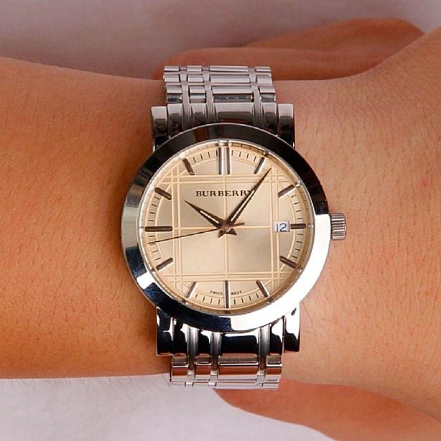  Shop Authentic Burberry Heritage Collection Rose Gold Dial Silver Steel Strap Watch for Men - BU1352 - Luxxuri