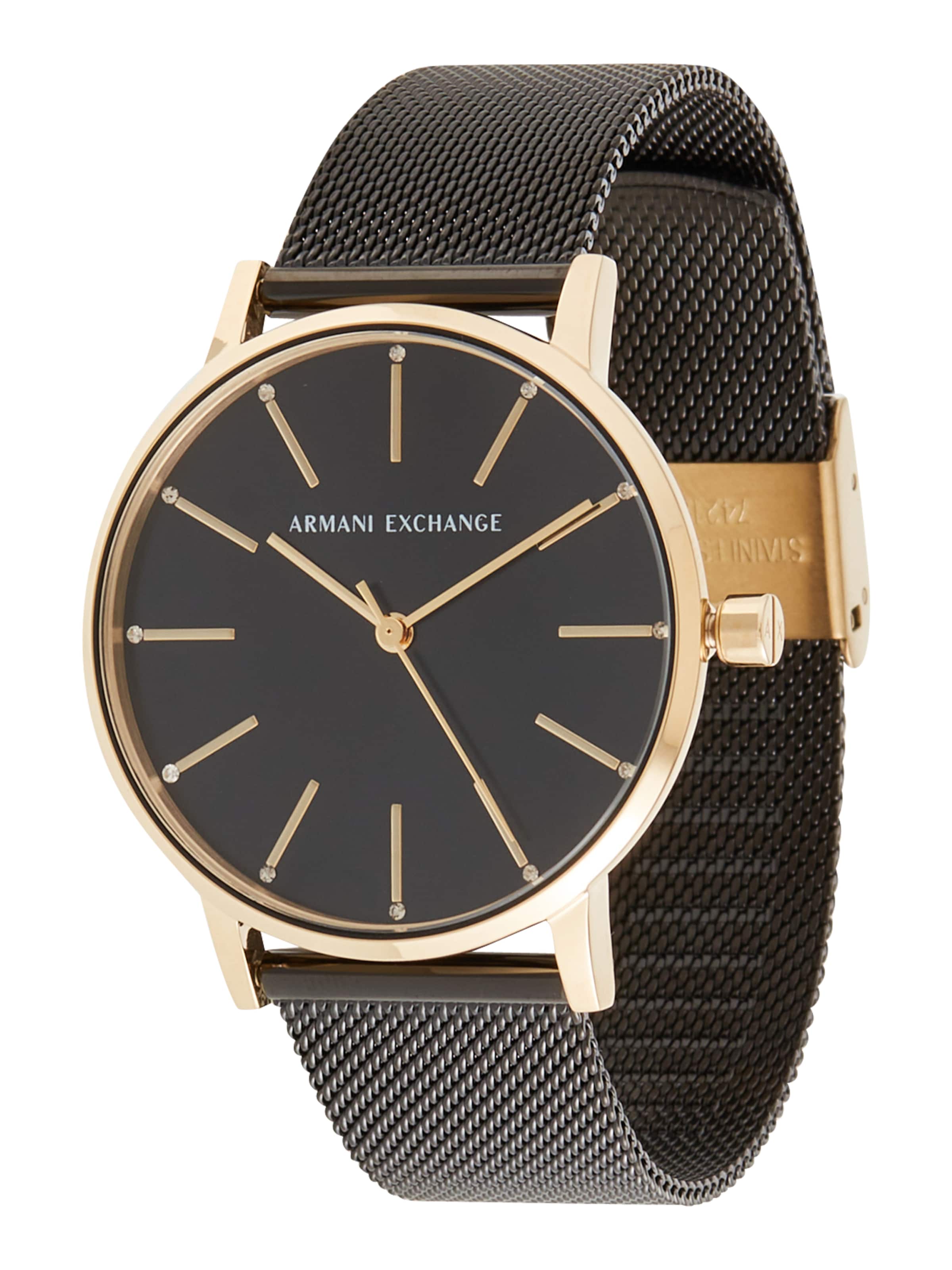  Shop Authentic Armani Exchange Lola Three Hand Black Dial Black Mesh Strap Watch For Women - AX5548 - Luxxuri