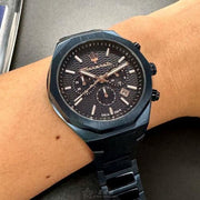  Shop Authentic Maserati Stile Chronograph Blue Dial Blue Steel Strap Watch For Men - R8873642008 - Luxxuri