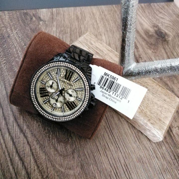  Shop Authentic Michael Kors Wren Chronograph Gold Dial Black Steel Strap Watch for Women - MK5961 - Luxxuri