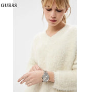  Shop Authentic Guess Montauk Silver Dial Two Tone Steel Strap Watch For Women - W0933L6 - Luxxuri
