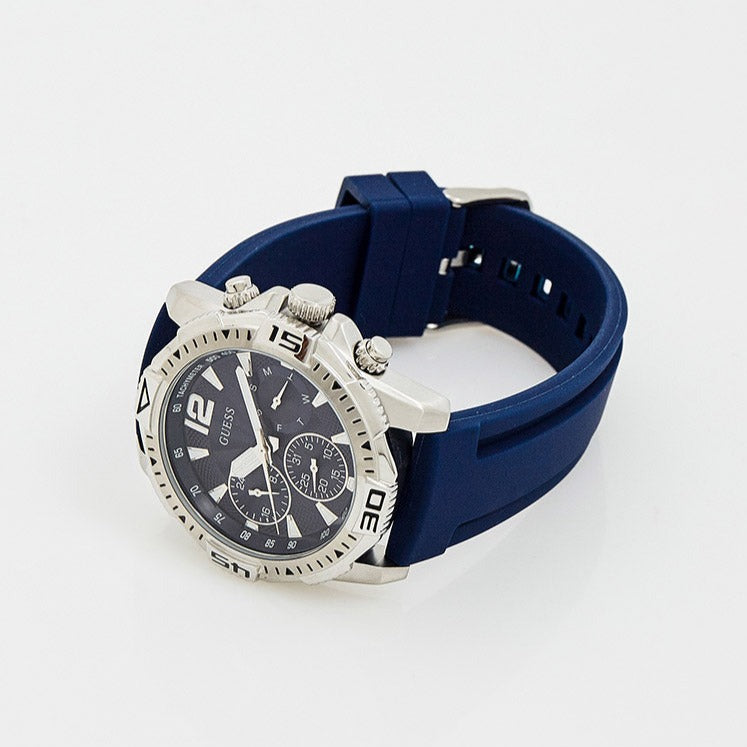  Shop Authentic Guess Commander Blue Dial Blue Rubber Strap Watch for Men - GW0211G1 - Luxxuri