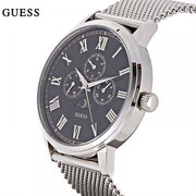  Shop Authentic Guess Delancey Black Dial Silver Mesh Bracelet Watch for Men - W0871G1 - Luxxuri