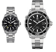  Shop Authentic Tag Heuer Aquaracer Caliber 5 Automatic Black Dial Silver Steel Strap Watch for Men - WAK2110.BA0830 - Luxxuri
