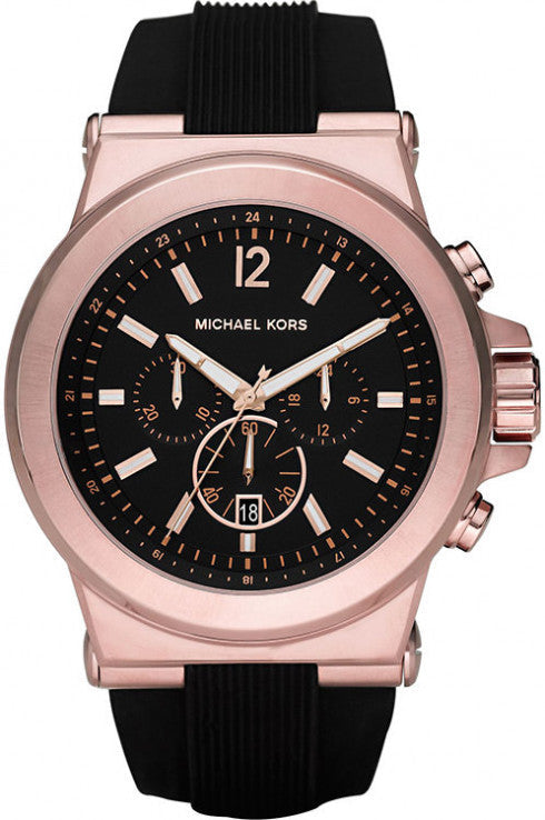  Shop Authentic Michael Kors Dylan Black Dial Black Rubber Strap Watch for Men - MK8184 - Luxxuri