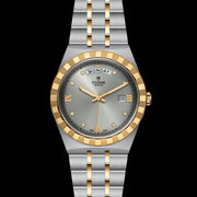  Shop Authentic Tudor Royal Diamonds Automatic Grey Dial Two Tone Steel Strap Watch for Men - M28603-0002 - Luxxuri