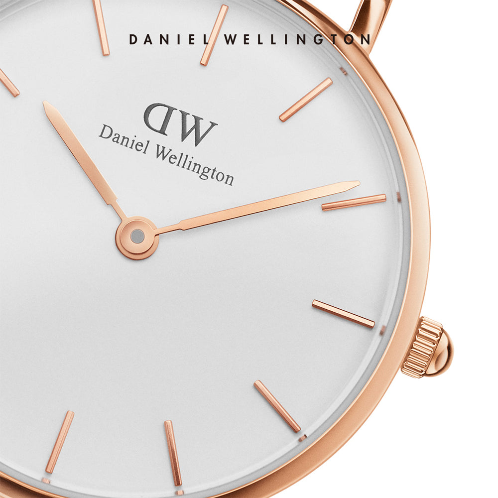  Shop Authentic Daniel Wellington Roselyn 3A Petite White Dial Red NATO Strap Watch For Women - DW00100293 - Luxxuri