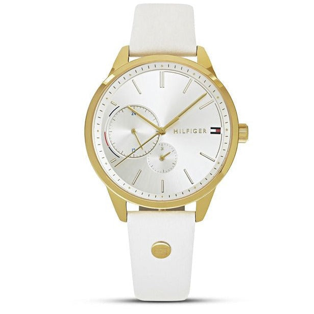  Shop Authentic Tommy Hilfiger Brooklyn Quartz White Dial White Leather Strap Watch for Women - 1782018 - Luxxuri