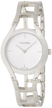  Shop Authentic Calvin Klein Class White Dial Silver Steel Strap Watch for Women - K6R23126 - Luxxuri