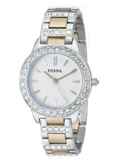  Shop Authentic Fossil Jesse Crystals White Dial Two Tone Steel Strap Watch for Women - ES2409 - Luxxuri