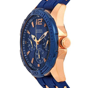 Shop Authentic Guess Oasis Blue Dial Blue & Rose Gold Stainless Steel Strap Watch For Men - W0366G4 - Luxxuri