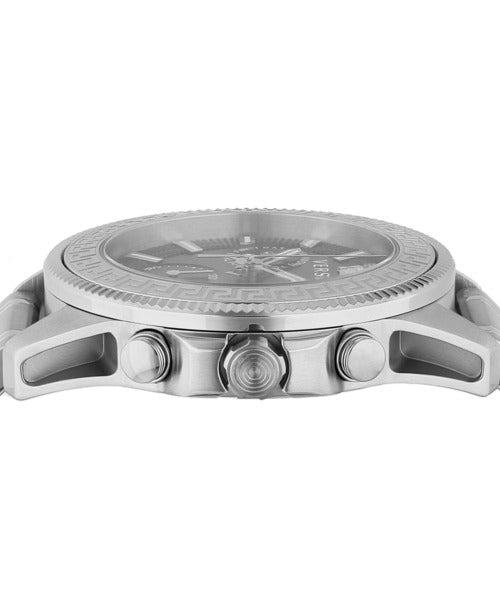  Shop Authentic Versace Greca Action Chronograph Quartz Green Dial Silver Steel Strap Watch for Men - VE3J00422 - Luxxuri
