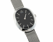  Shop Authentic Calvin Klein Incentive Black Dial Silver Mesh Bracelet Watch for Women - K3P23121 - Luxxuri