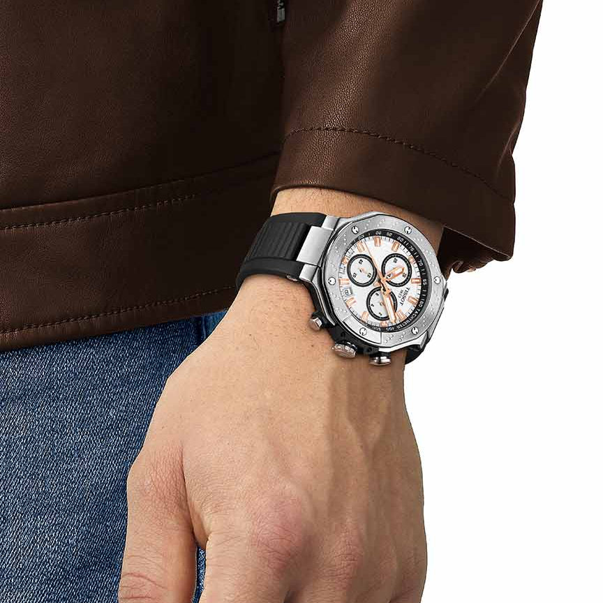  Shop Authentic Tissot T Race Chronograph White Dial Black Rubber Strap Watch For Men - T141.417.17.011.00 - Luxxuri