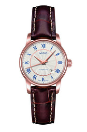  Shop Authentic Mido Baroncelli III Automatic Silver Dial Brown Leather Strap Watch For Men - M8600.2.21.8 - Luxxuri