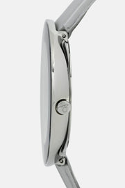  Shop Authentic Calvin Klein Chic Silver Dial White Leather Strap Watch for Women - K7N23UP8 - Luxxuri