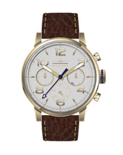  Shop Authentic Tommy Hilfiger Jake Quartz White Dial Brown Leather Strap Watch for Men - 1791231 - Luxxuri