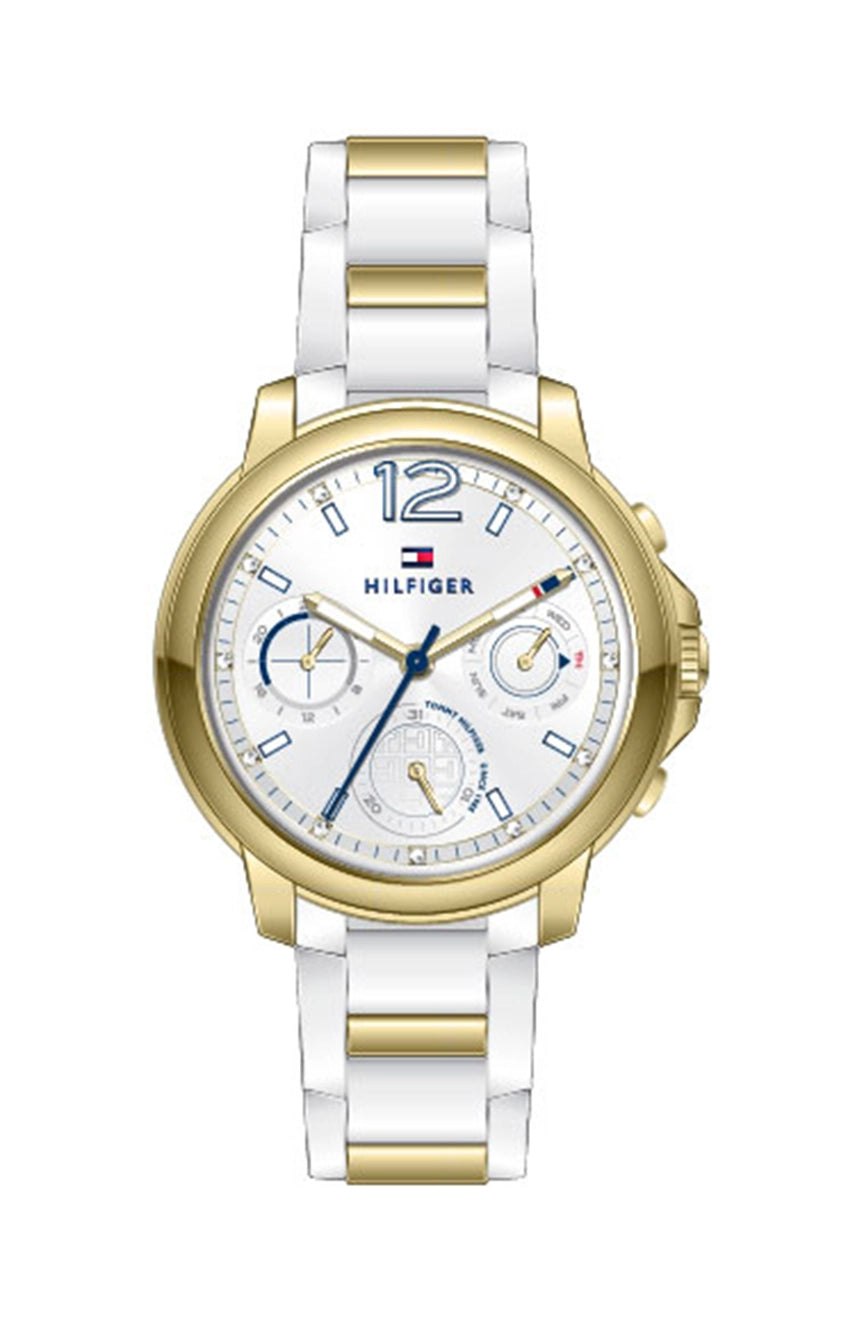  Shop Authentic Tommy Hilfiger Claudiia White Dial White Steel Strap Watch for Women - 1781745 - Luxxuri