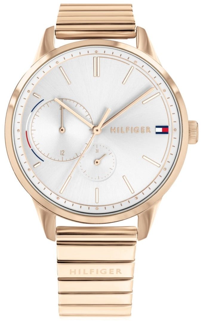  Shop Authentic Tommy Hilfiger Brooke Silver Dial Rose Gold Steel Strap Watch for Women - 1782021 - Luxxuri