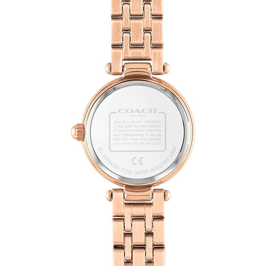 Coach Park Silver Dial Rose Gold Steel Strap Watch for Women - 14503736