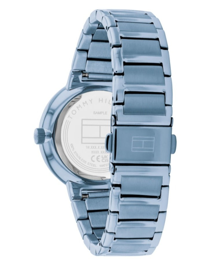  Shop Authentic Tommy Hilfiger Joy Chronograph Blue Dial Blue Steel Strap Watch For Women - 1782535 - Luxxuri
