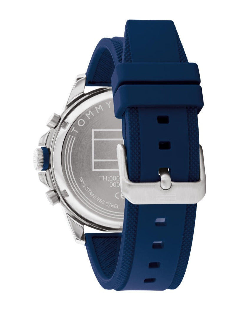  Shop Authentic Tommy Hilfiger Blaze Chronograph Blue Dial Blue Rubber Strap Watch For Men - 1792027 - Luxxuri