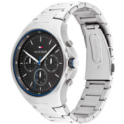 Shop Authentic Tommy Hilfiger Justin Chronograph Gray Dial Silver Steel Strap Watch For Men - 1792054 - Luxxuri