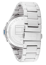  Shop Authentic Tommy Hilfiger Justin Chronograph Gray Dial Silver Steel Strap Watch For Men - 1792054 - Luxxuri