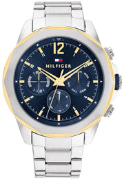  Shop Authentic Tommy Hilfiger Lars Chronograph Blue Dial Silver Steel Strap Watch For Men - 1792059 - Luxxuri