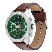  Shop Authentic Tommy Hilfiger Lars Chronograph Green Dial Brown Leather Strap Watch For Men - 1792064 - Luxxuri