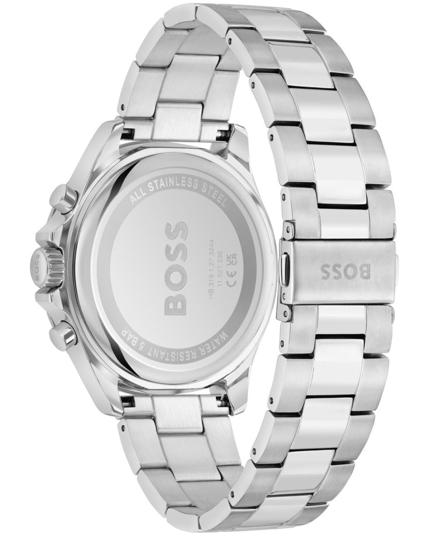  Shop Authentic Hugo Boss Troper Chronograph Blue Dial Silver Steel Strap Watch For Men - 1514069 - Luxxuri
