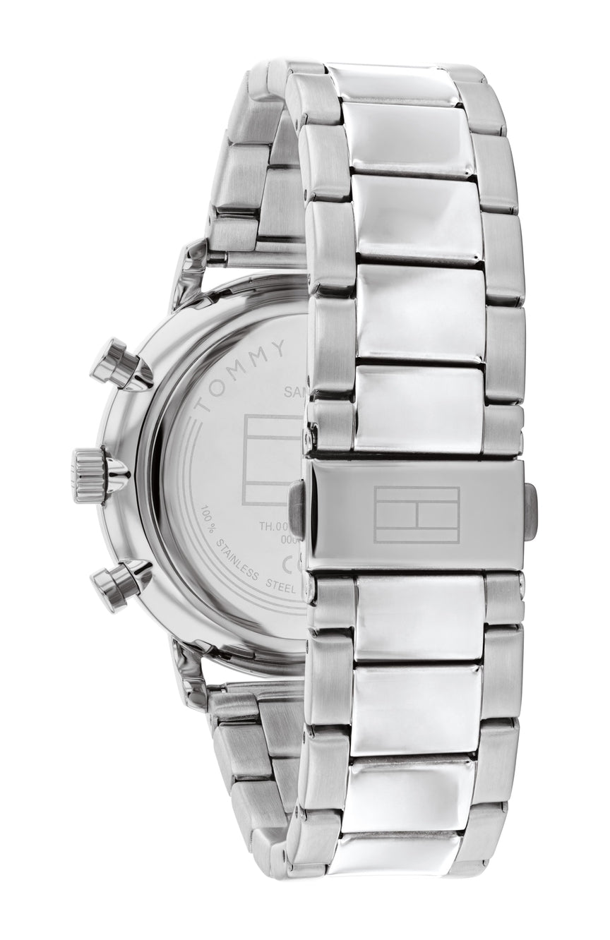  Shop Authentic Tommy Hilfiger Legend Chronograph Blue Dial Silver Steel Strap Watch For Men - 1710569 - Luxxuri