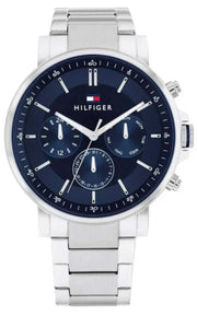  Shop Authentic Tommy Hilfiger Tyson Chronograph Blue Dial Silver Steel Strap Watch For Men - 1710588 - Luxxuri