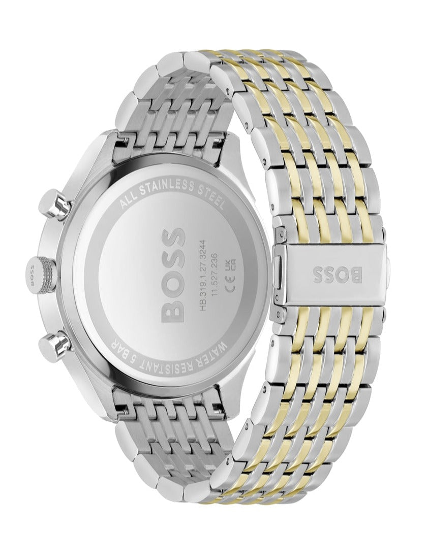  Shop Authentic Hugo Boss Gregor Chronograph Green Dial Two Tone Steel Strap Watch For Men - 1514081 - Luxxuri