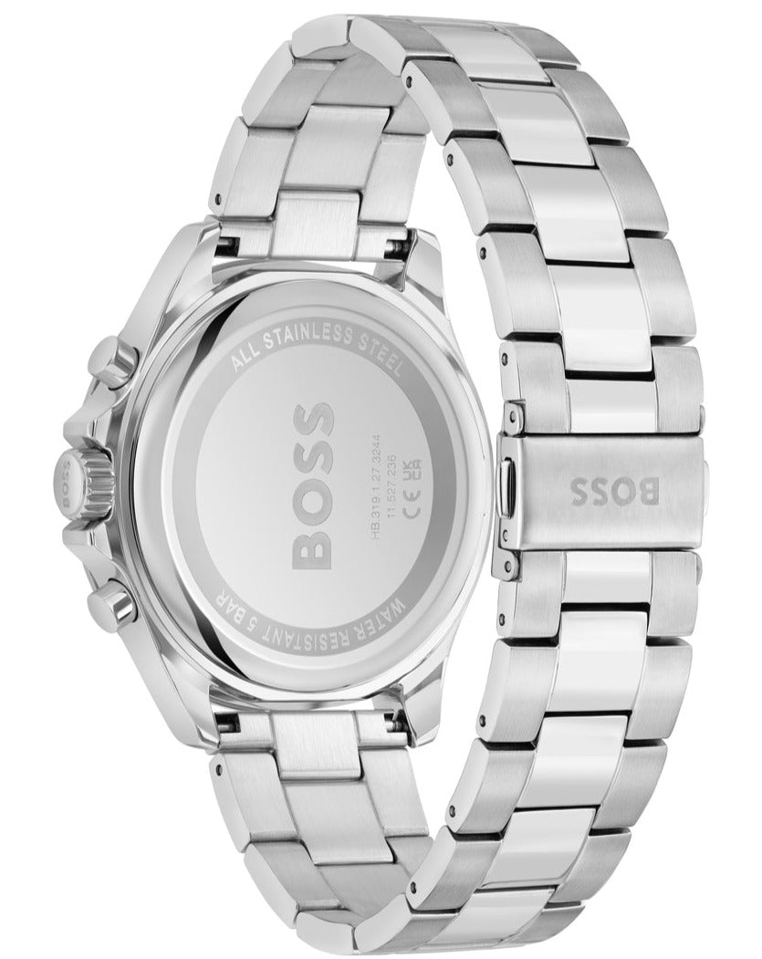  Shop Authentic Hugo Boss Troper Chronograph Black Dial Silver Steel Strap Watch For Men - 1514101 - Luxxuri