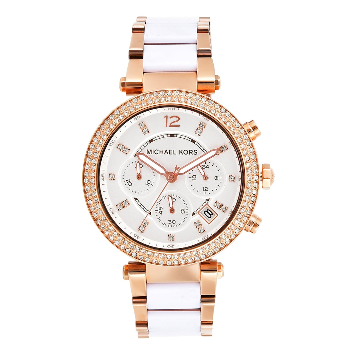  Shop Authentic Michael Kors Parker White Dial Two Tone Steel Strap Watch for Women - MK5774 - Luxxuri