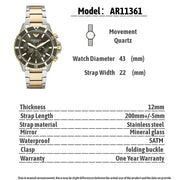 Shop Authentic Emporio Armani Diver Chronograph Green Dial Two Tone Steel Strap Watch For Men - AR11361 - Luxxuri