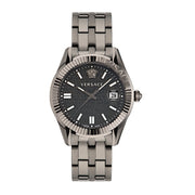  Shop Authentic Versace Greca Time Quartz Black Dial Grey Steel Strap Watch for Men  - VE3K00622 - Luxxuri