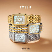  Shop Authentic Fossil Raquel Three Hand Mother of Pearl Dial Two Tone Steel Strap Watch For Women - ES5305 - Luxxuri