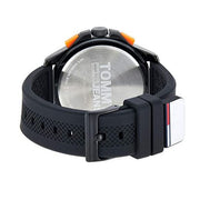  Shop Authentic Tommy Hilfiger Jeans Analog Black Dial Black Silicone Strap Watch For Men - 1791763 - Luxxuri
