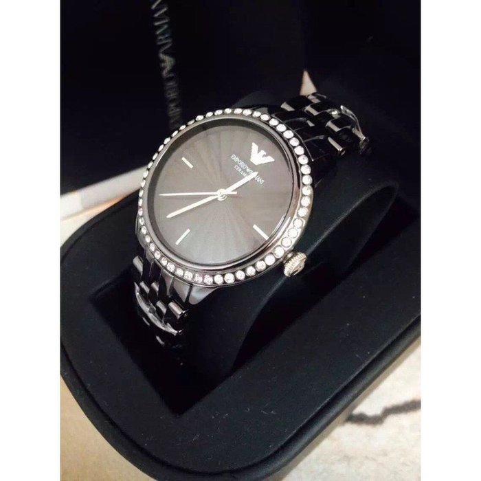  Shop Authentic Emporio Armani Ceramica Crystals Black Dial Black Ceramic Strap Watch For Women - AR1478 - Luxxuri