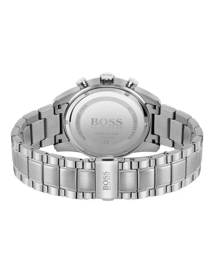  Shop Authentic Hugo Boss Skymaster Blue Dial Silver Steel Strap Watch for Men - 1513784 - Luxxuri