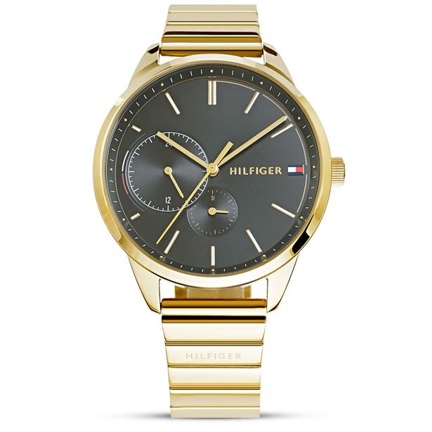  Shop Authentic Tommy Hilfiger Brooke Black Dial Gold Steel Strap Watch for Women  - 1782019 - Luxxuri