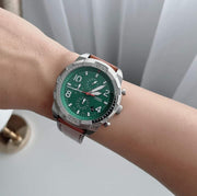  Shop Authentic Fossil Bronson Chronograph Green Dial Brown Leather Strap Watch for Men - FS5738 - Luxxuri