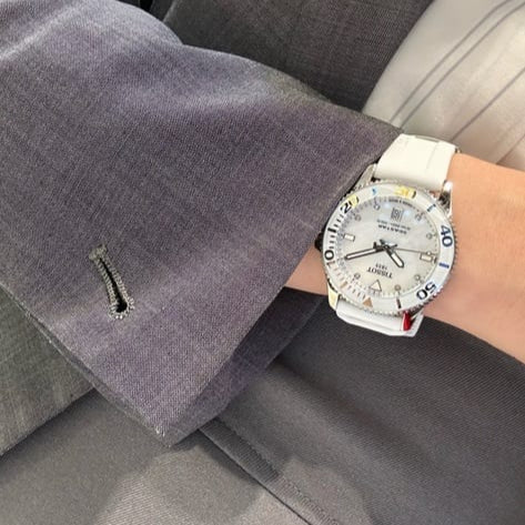  Shop Authentic Tissot Seastar 1000 Mother of Pearl White Dial White Rubber Strap Watch for Women - T120.210.17.116.00 - Luxxuri